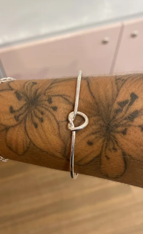 Bracelete de Nó — Banhado a Prata 925