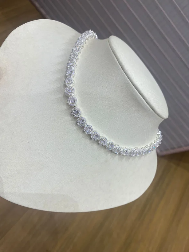 Colar Inspiração Swarovski — Banhado a Prata 925