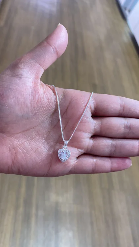 Colar Coração Swarovski — Banhado a Prata 925