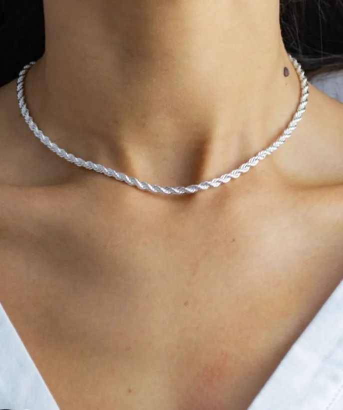 Choker Baiana Média — Banhado a Prata 925