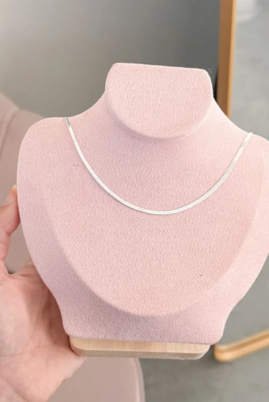 Choker Fita Laminada — Banhado a Prata 925