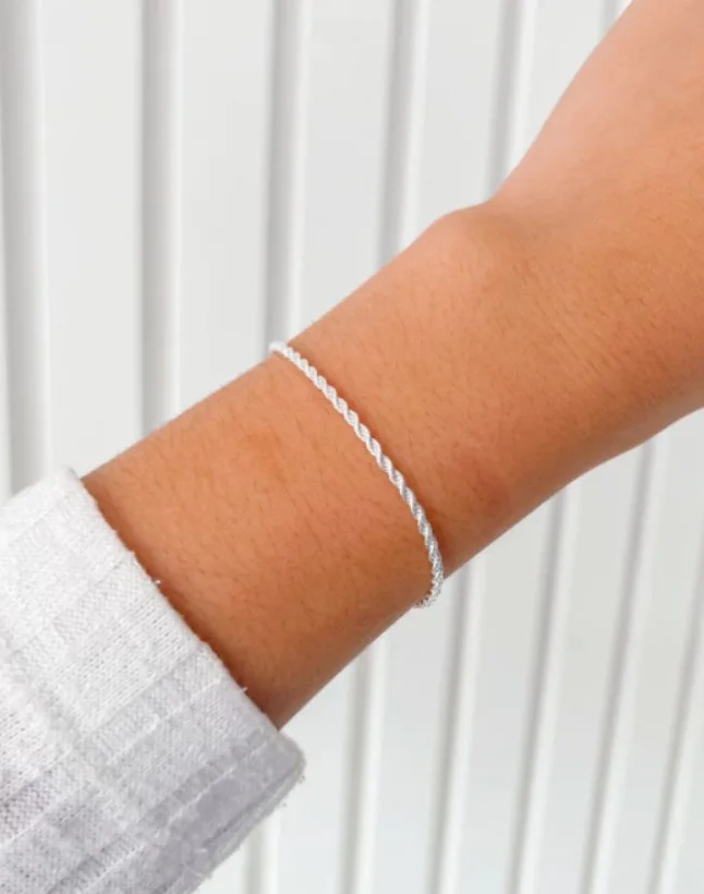 Pulseira Baiana Fina — Banhado a Prata 925